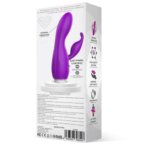 Couby Silicone Rabbit Purple Vibrator – Image 5