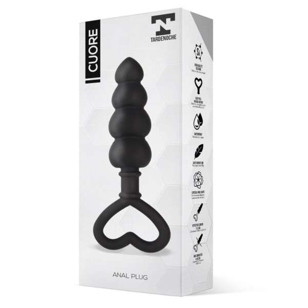 Cuore Anal Plug Silicone Black – Image 3