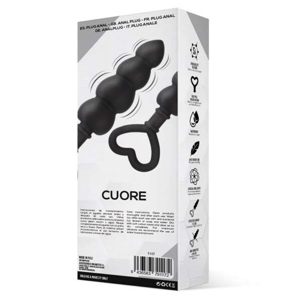 Cuore Anal Plug Silicone Black – Image 5