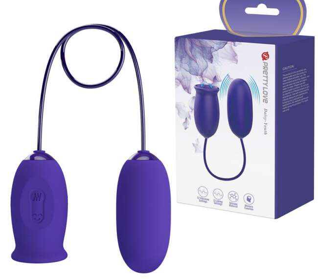 Daisy Youth Egg Vibrator and licking tongue