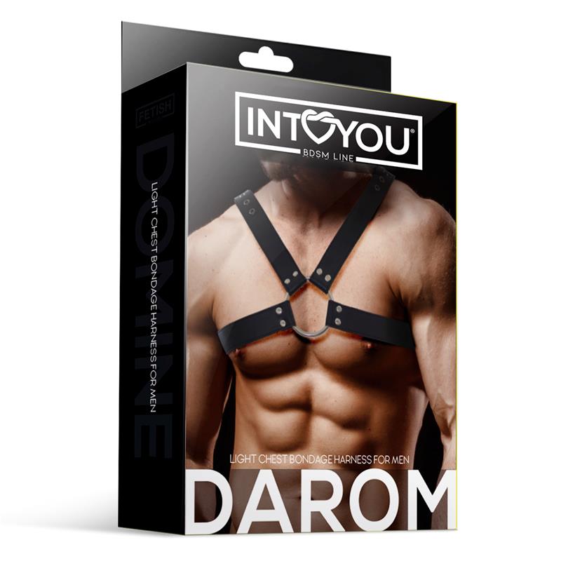 Darom Male Chest Bondage Harness Vegan Leather – Image 3