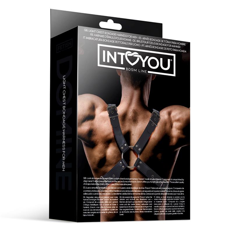 Darom Male Chest Bondage Harness Vegan Leather – Image 5