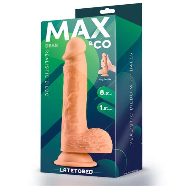 Dean Realistic Dildo with Testicles 8.5 Flesh – Image 5