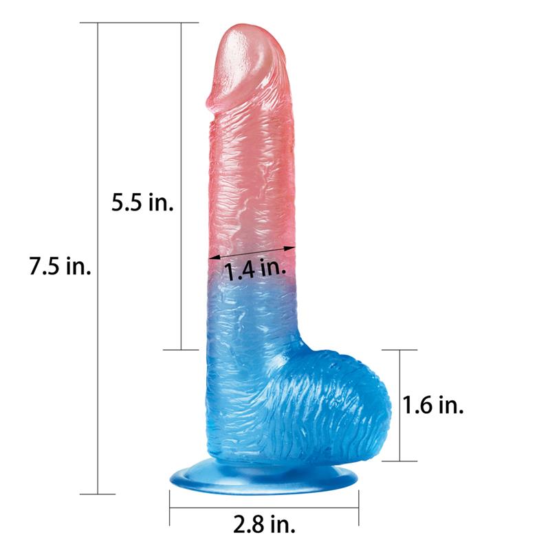 Dildo Dazzle Studs 7.5 Pink and Blue – Image 3