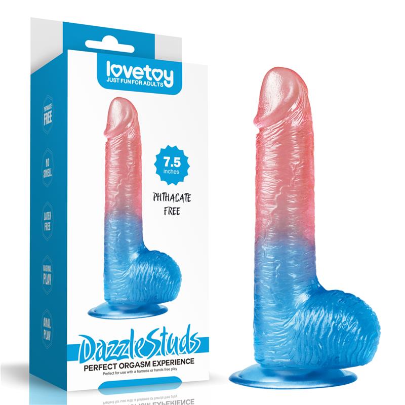 Dildo Dazzle Studs 7.5 Pink and Blue – Image 4