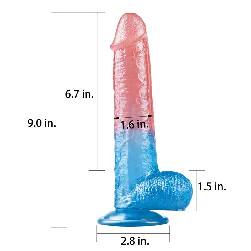 Dildo Dazzle Studsv 9 Pink and Blue – Image 3