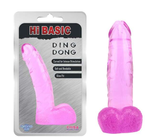 Dildo Ding Dong Clear-Pink
