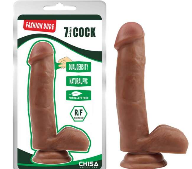 Dildo Dual Density Fashion Dude 17.8 x 4 cm Latin
