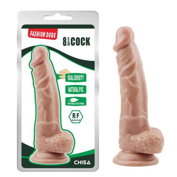 Dildo Dual Density Fashion Dude 8.5 Flesh – Image 3