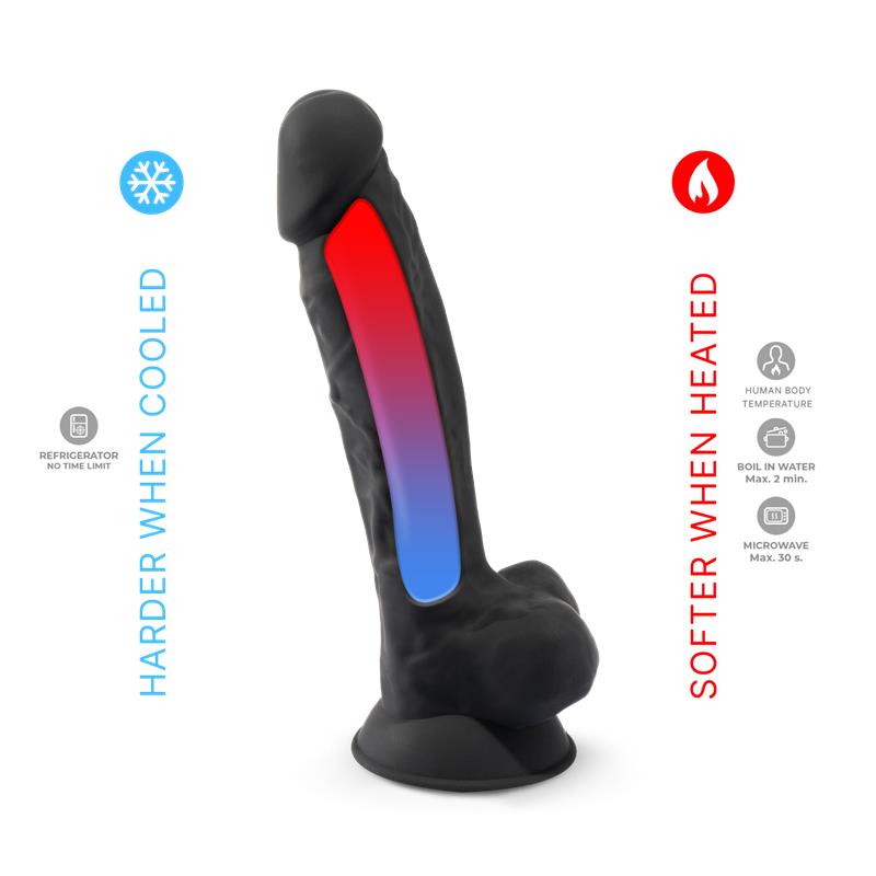 Dildo Dual Density Mod. 1 - 8 Black - Imagen 10