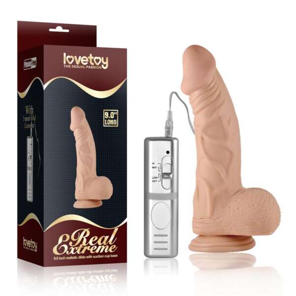 Dildo Real Extreme Dildo with Vibration 9 Flesh – Image 3