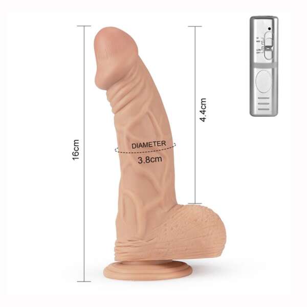 Dildo Real Extreme Dildo with Vibration 9 Flesh – Image 5