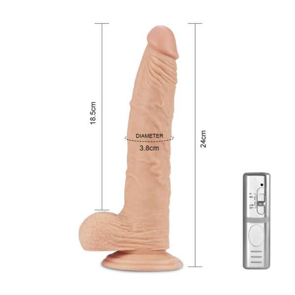 Dildo Real Extreme with Vibration 9.5 Flesh – Image 4