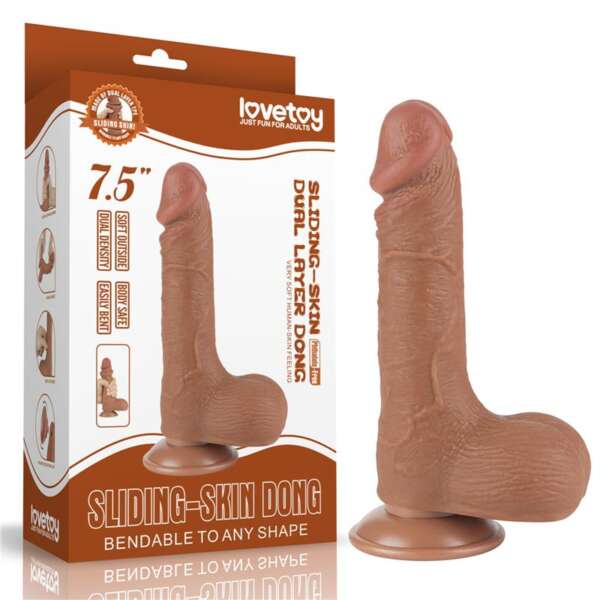 Dildo Sliding Skin 7.5 Brown – Image 5