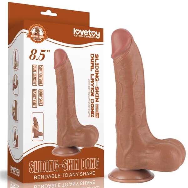 Dildo Sliding Skin 8.5 Brown – Image 6