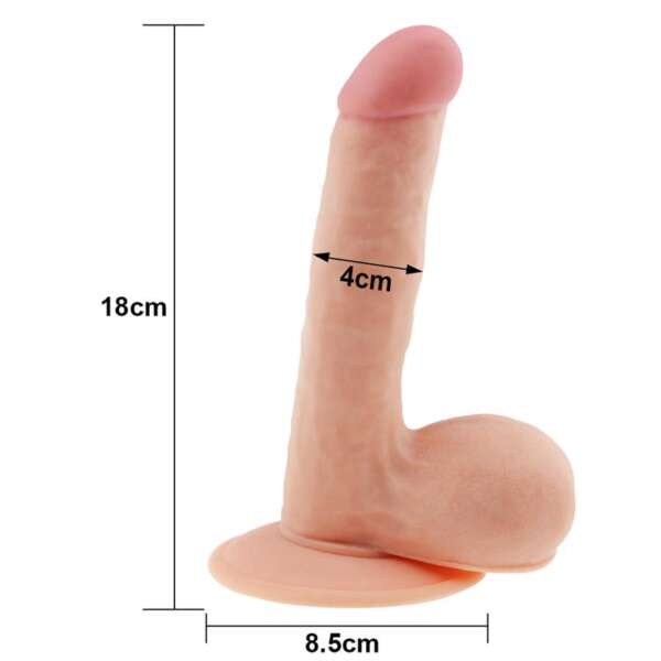 Dildo The Ultra Soft Dude 7.5 Flesh – Image 4