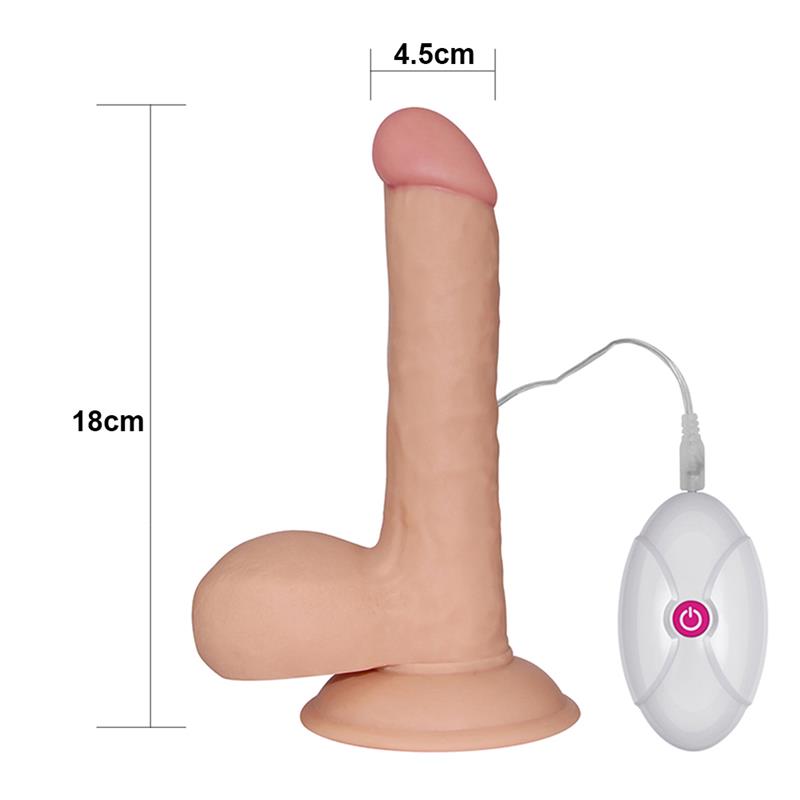 Dildo The Ultra Soft Dude with Vibration 7.5 Flesh – Image 6