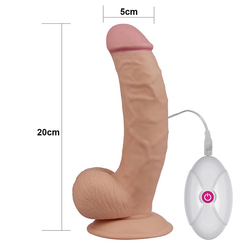 Dildo The Ultra Soft Dude with Vibration 7.5 Flesh – Image 5