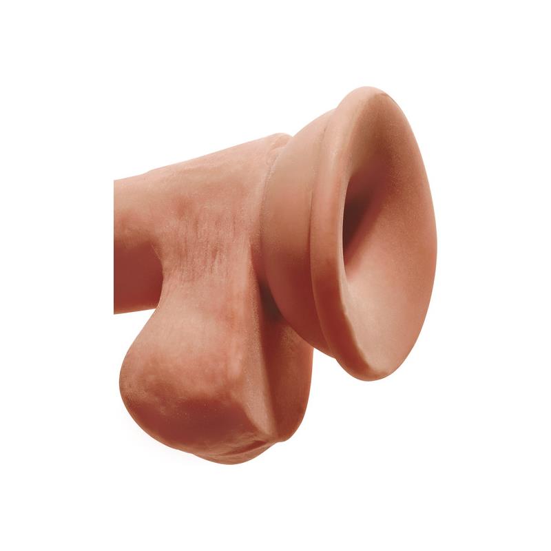 Dildo Triple Density with Testicles 6.5 Caramel – Image 4