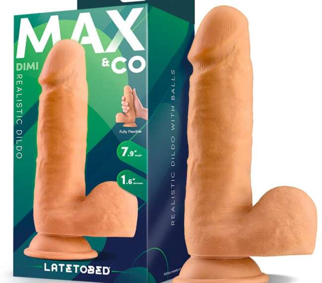 Dimi Realistic Dildo with Testicles  7.9 Flesh