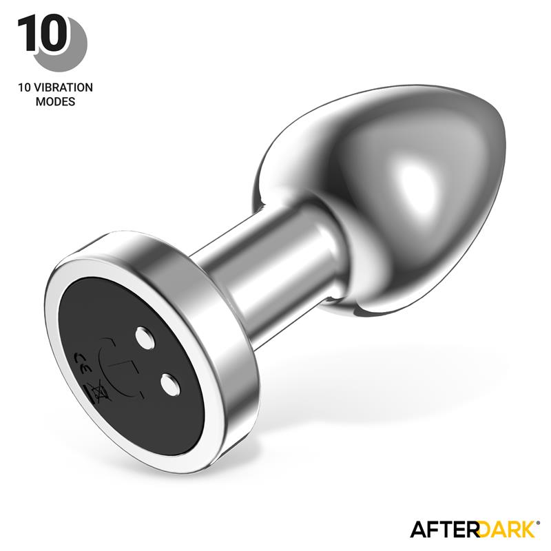 Dimpor Chrome Anal Plug with Vibration and Magnetic USB Size L – Image 8