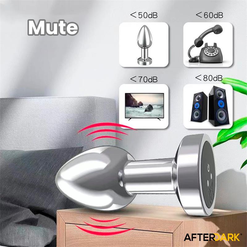 Dimpor Chrome Anal Plug with Vibration and Magnetic USB Size M – Image 7