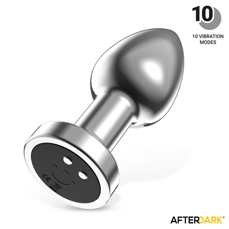 Dimpor Chrome Anal Plug with Vibration and Magnetic USB Size M – Image 8