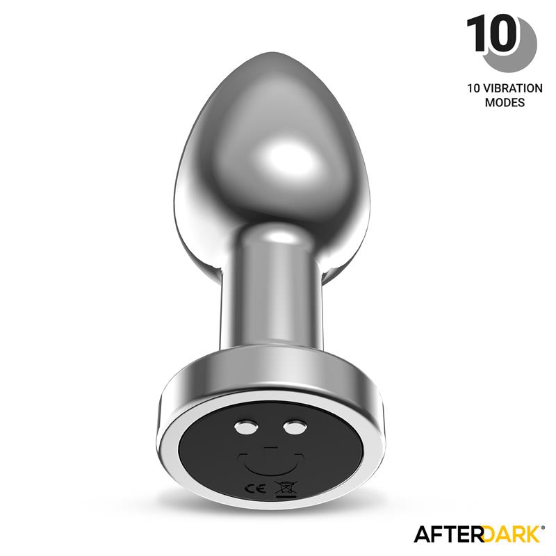 Dimpor Chrome Anal Plug with Vibration and Magnetic USB Size M – Image 11