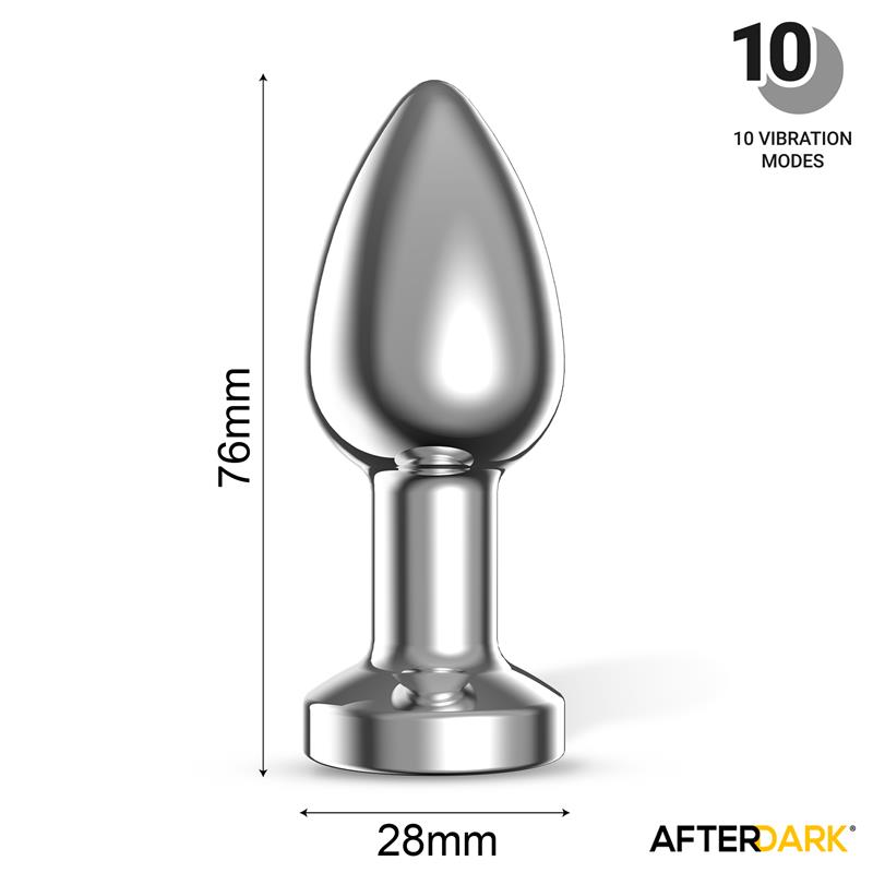 Dimpor Chrome Anal Plug with Vibration and Magnetic USB Size S – Image 13