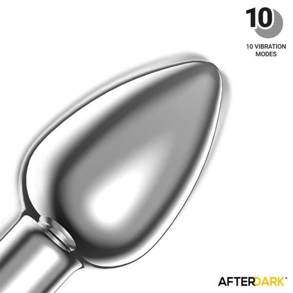 Dimpor Chrome Anal Plug with Vibration and Magnetic USB Size S – Image 9