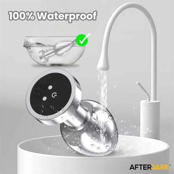 Dimpor Chrome Anal Plug with Vibration and Magnetic USB Size S – Image 10