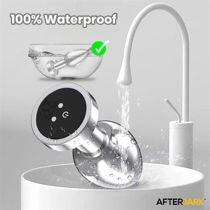 Dimpor Chrome Anal Plug with Vibration and Magnetic USB Size S – Image 10