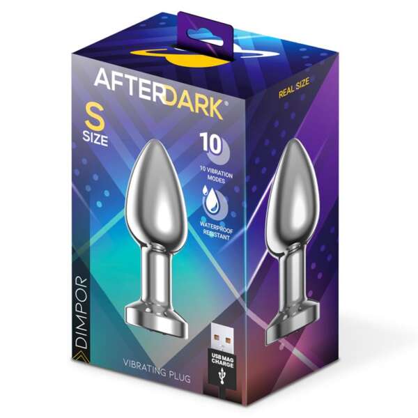 Dimpor Chrome Anal Plug with Vibration and Magnetic USB Size S – Image 11