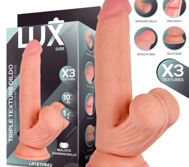 Dirk Triple Density Dildo with Swinging Balls 10