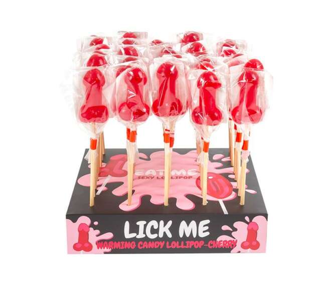 Display Cherry Lollipops Spicy Warming Effect 40 pcs