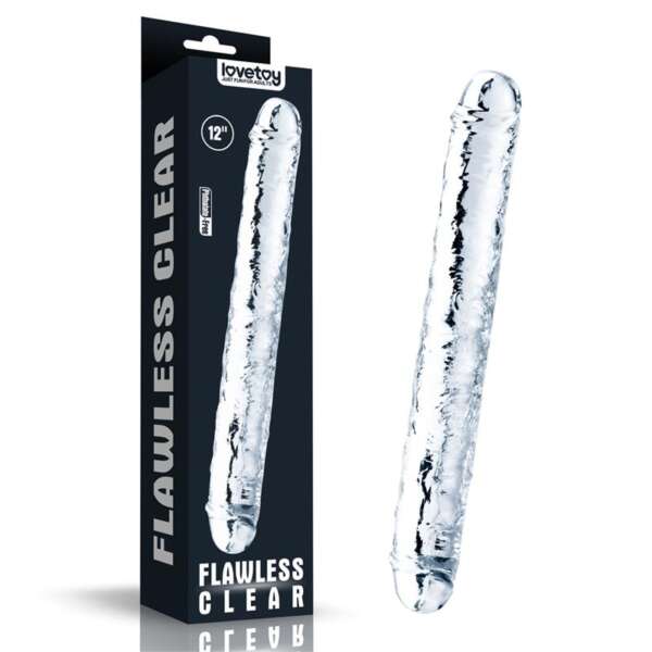 Double Dildo Flawless Clear 12 Clear – Image 3