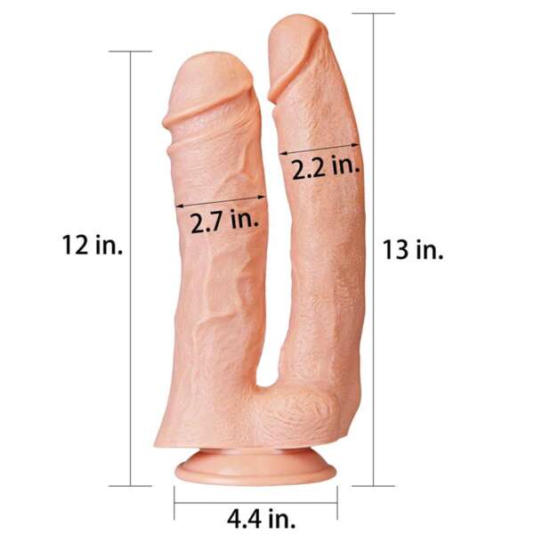 Double Dildo King 12 Flesh – Image 3