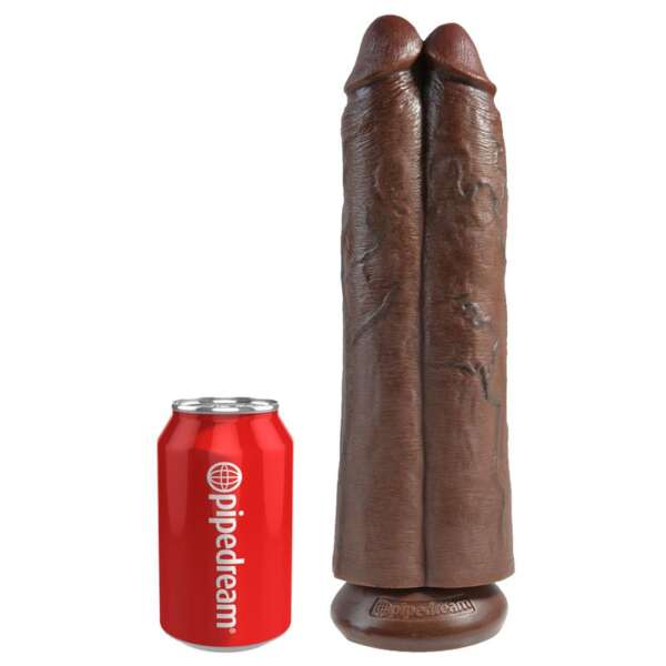 Double Dildo Two Cocks One Hole 11 Brown – Image 3