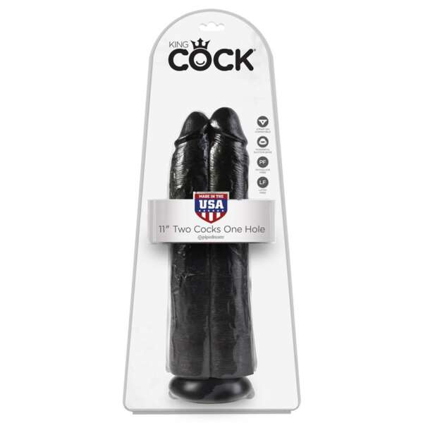 Double Dildo Two Cocks One Hole Black 11 – Image 3