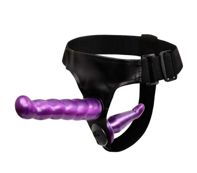 Double Penetration Strap-On Purple