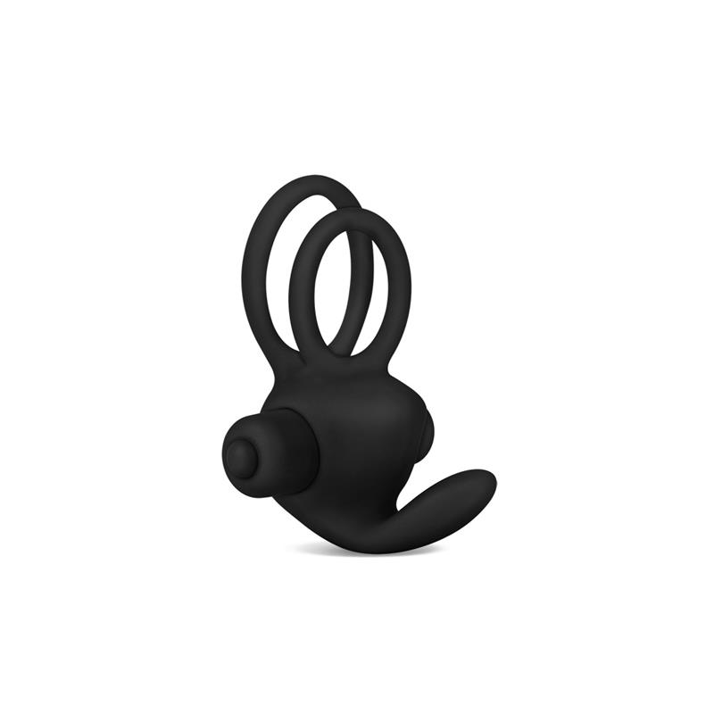 Double Vibrating Cockring Power Clit Duo Black – Image 8