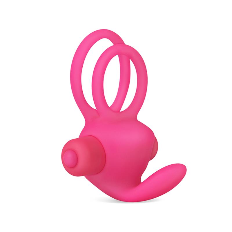 Double Vibrating Cockring Power Clit Duo Pink – Image 4