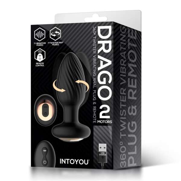Drago Butt Plug Vibration, 360º Twister Movement and Remote Control – Image 8