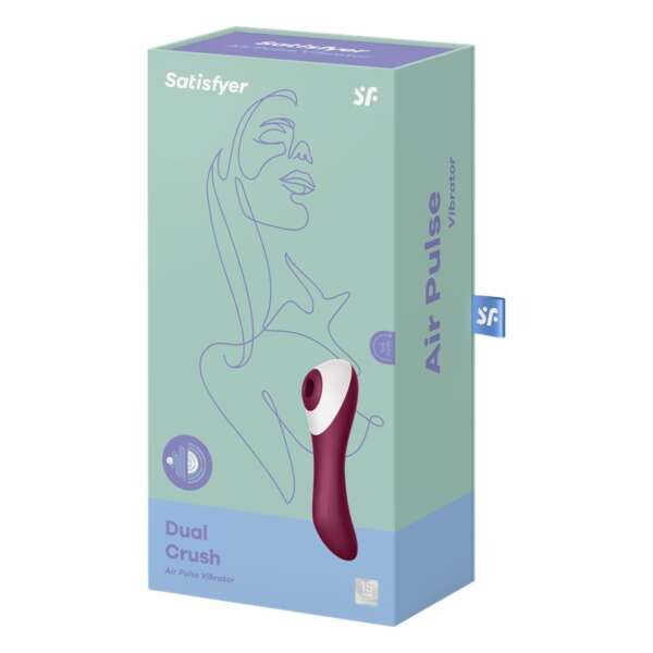 Dual Crush Vibe And Clitoris Sucker USB Red – Image 6