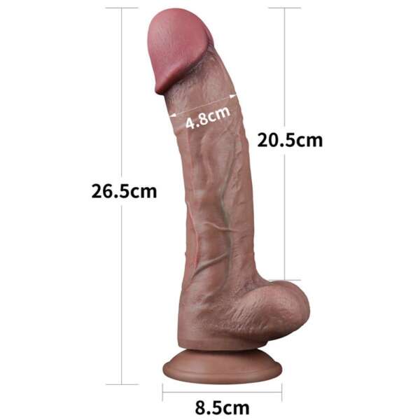 Dual Layered Platinum Silicone Dildo 10.5 – Image 6