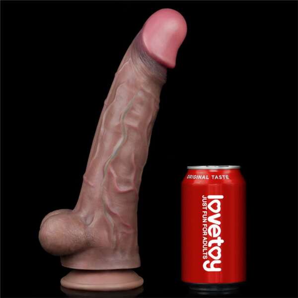 Dual Layered Platinum Silicone Dildo 11.5 – Image 7