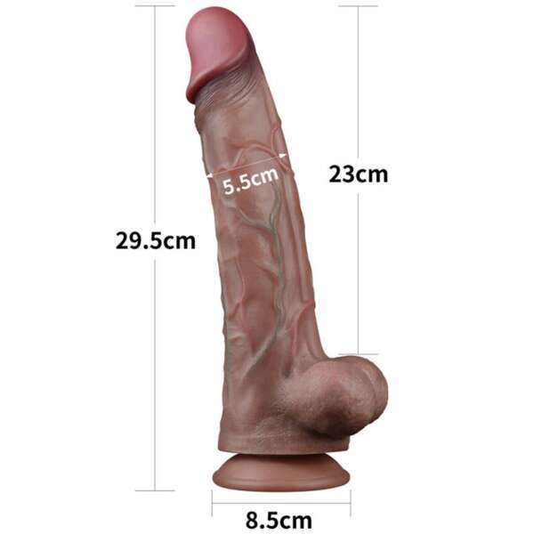 Dual Layered Platinum Silicone Dildo 11.5 – Image 8