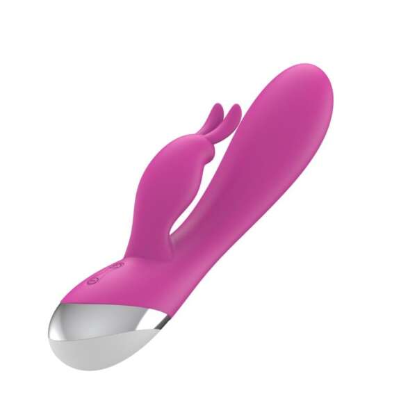 Dual Vibe with Rabbit USB Silicone Pink – Image 3