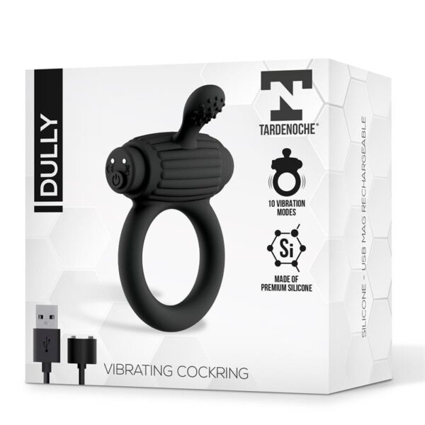 Dully Vibrating Penis Ring Silicone Magnetic USB – Image 3