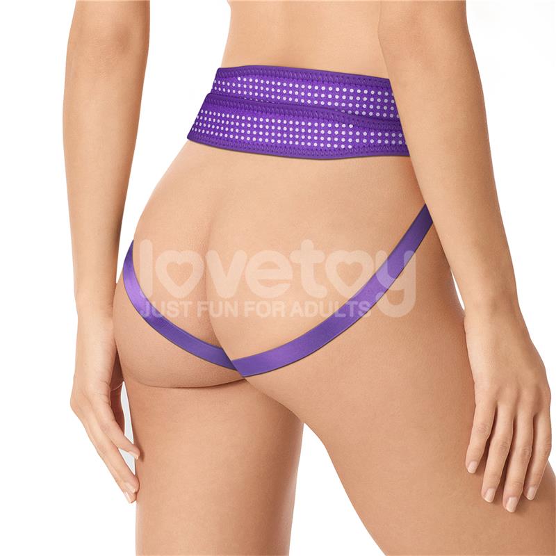 Easy Strap On Harness Polka Dots Purple – Image 13